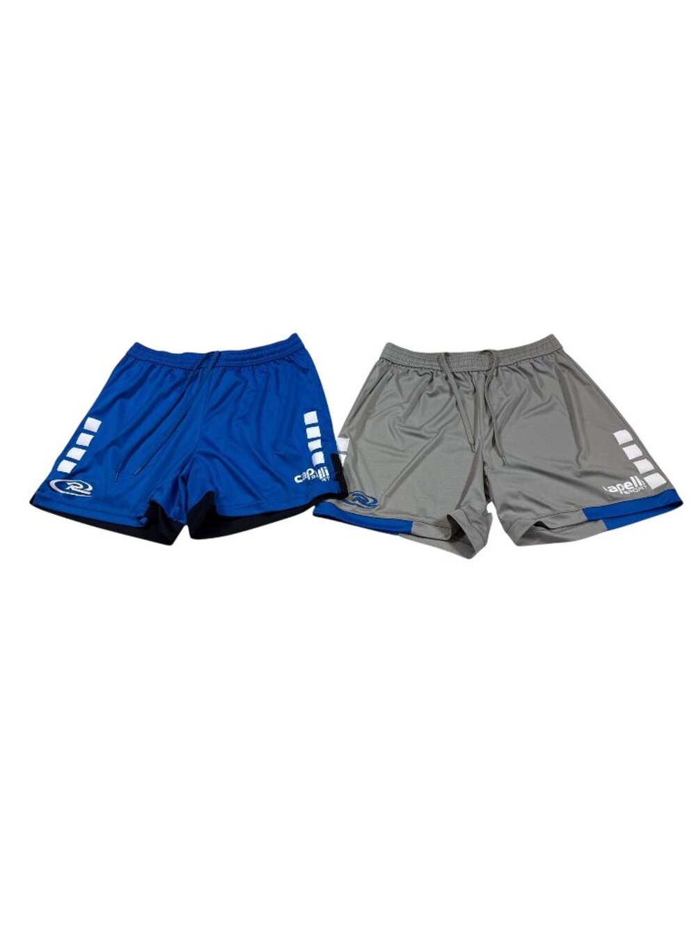 Capelli Sport Soccer Game Day adult Small Athletic Shorts Gray Blue Set (W823)